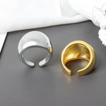 European and American simple exaggerated niche geometric glossy ring female Japanese and Korean ins Net red ring opening index finger tail ring