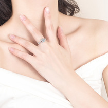 Shaking sound Net red same inlaid zircon opening ring AliExpress new accessories jewelry can be split fashion personality