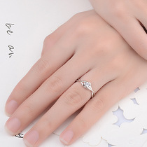 European and American fashion opening ring couple ring female zircon wedding ring simple zircon simulation diamond ring girl ring