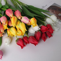 New Cargo Source New Emulation Flower Tulip Flowers Bouquet Wedding LIVING ROOM LIVING-ROOM DECORATION FAKE FLOWER MANUFACTURER