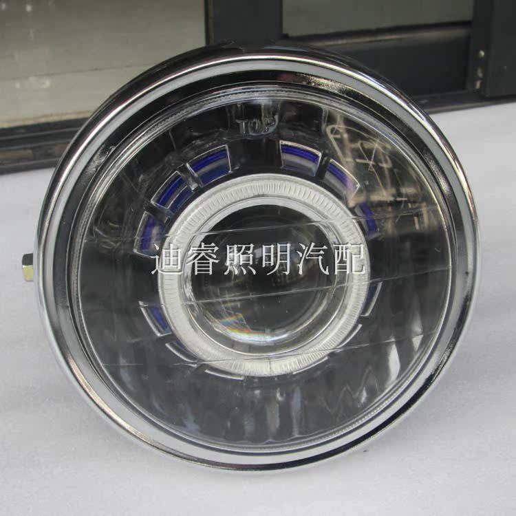 Xe máy Tianjian EN125 sửa đổi ánh sáng tròn 4 inch ống kính đôi ánh sáng đôi mắt thiên thần quỷ mắt xenon đèn pha - Đèn HID xe máy đèn pha xe dream