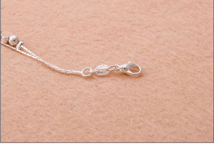 S925 sterling silver vòng chân Hàn Quốc thời trang chuông đơn giản vòng chân nữ trang sức bạc năm nay sợi dây màu đỏ vòng chân