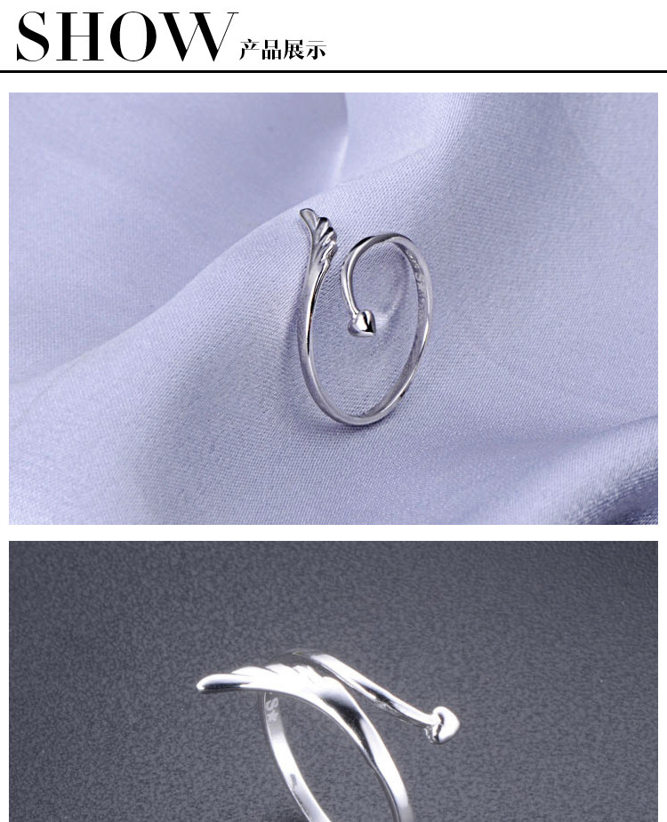 Nhẫn bạc sterling sterling nữ chữ Nhật Bản và Hàn Quốc trang sức ngón tay sống cáo nhẫn nhẫn đuôi nhẫn bạc trang trí nhẫn nhẫn đôi pnj