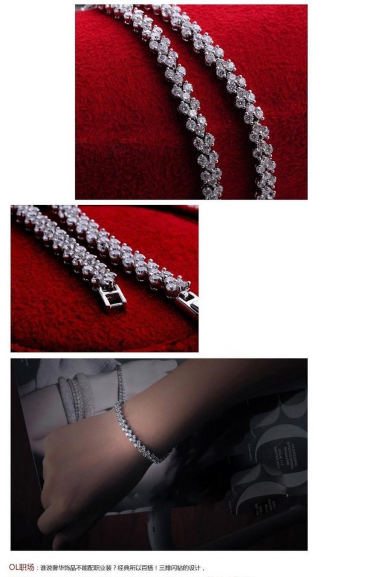 Flash Diamond Diamond Bracelet Nữ Thời trang Hàn Quốc Nhiều lớp Pha lê Sterling Bạc Bracelet Bracelet Trang sức Bạn gái Sinh nhật Quà tặng vòng pandora pnj