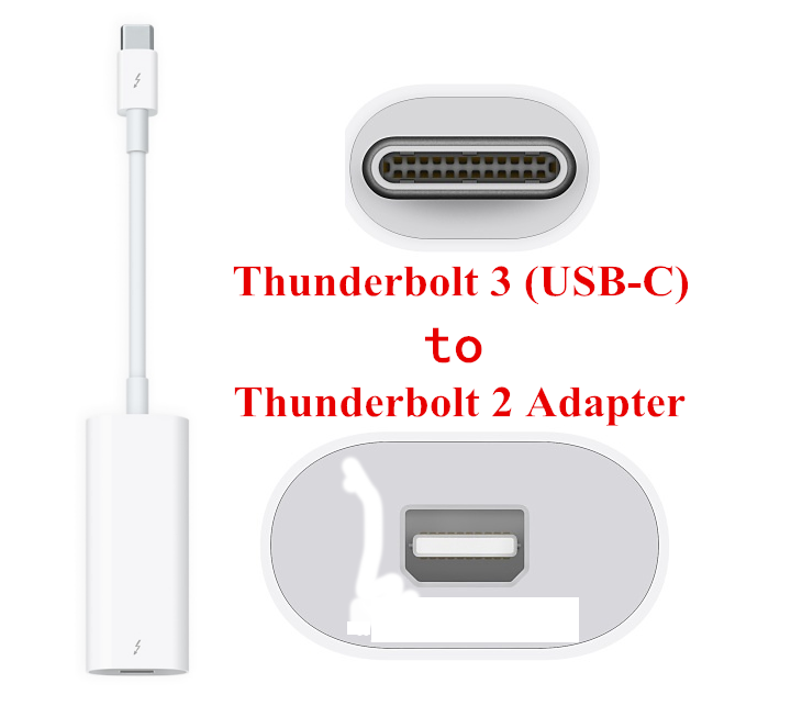 Apple MMEL2FE A Thunderbolt 3 (USB-C) to Thunderbolt 2 Converter