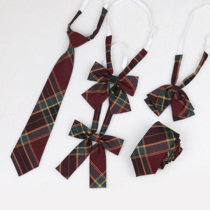 Christmas collar Men and women Students Campus Red Green Gage Christmas accessories Small objects cog short shank Long double tie