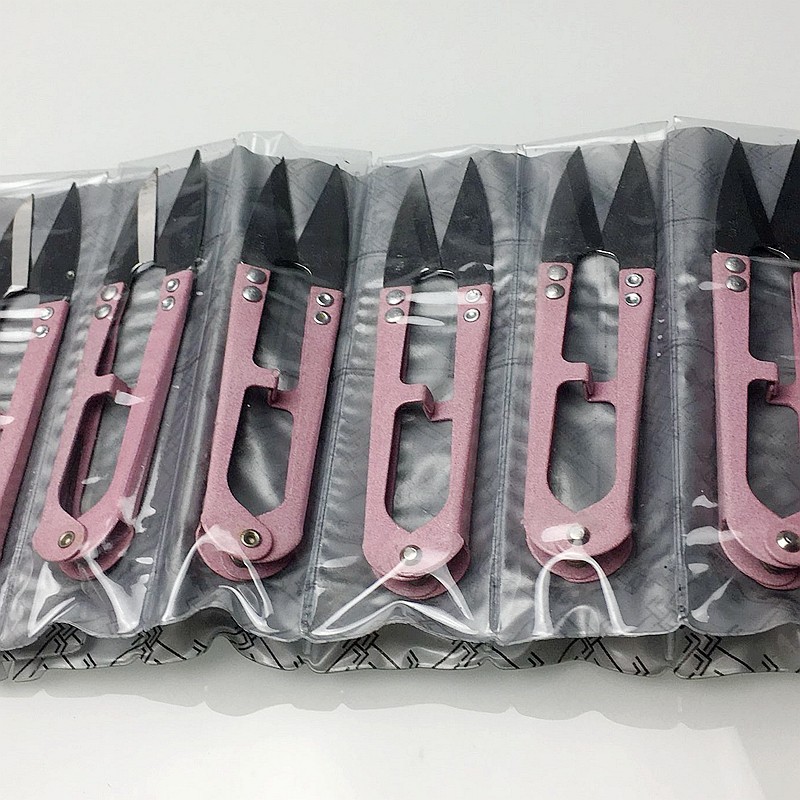 Zhang Xiaoquan pearl DIY hand scissors repair thread head small scissors Spring yarn scissors Cross stitch U-shaped clothing scissors