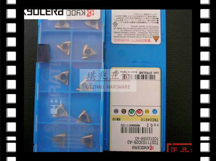 Authentic Kyocera original imported CNC CNC triangular belt hole copper aluminum car blade TCGT110302R-A3 KW10