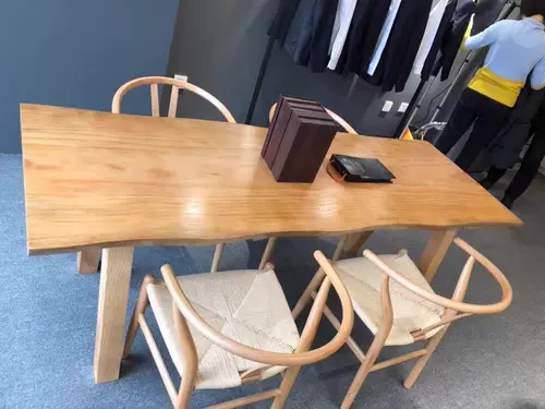 Роскошный обеденный стол домохозяйство маленькая квартира в японской стиле сплошные деревянные столы и стул Комбинированные бревенчатые полоса