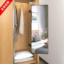 Full-length mirror Wardrobe built-in push-pull rotating fitting mirror Custom wardrobe folding built-in invisible telescopic full-length mirror