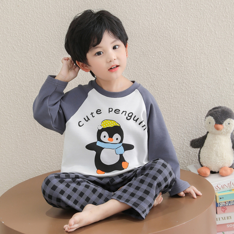 Boys' Pajamas Spring and Autumn Children's Pure Cotton Home Clothes 2026 New Style Boys' Long-Sleeved Thickened Autumn Clothing Set Boys' Pajamas Spring and Autumn Children's Pure Cotton Home Clothes 2026 New Style Boys' Long-Sleeved Thickened Autumn Clothing Set