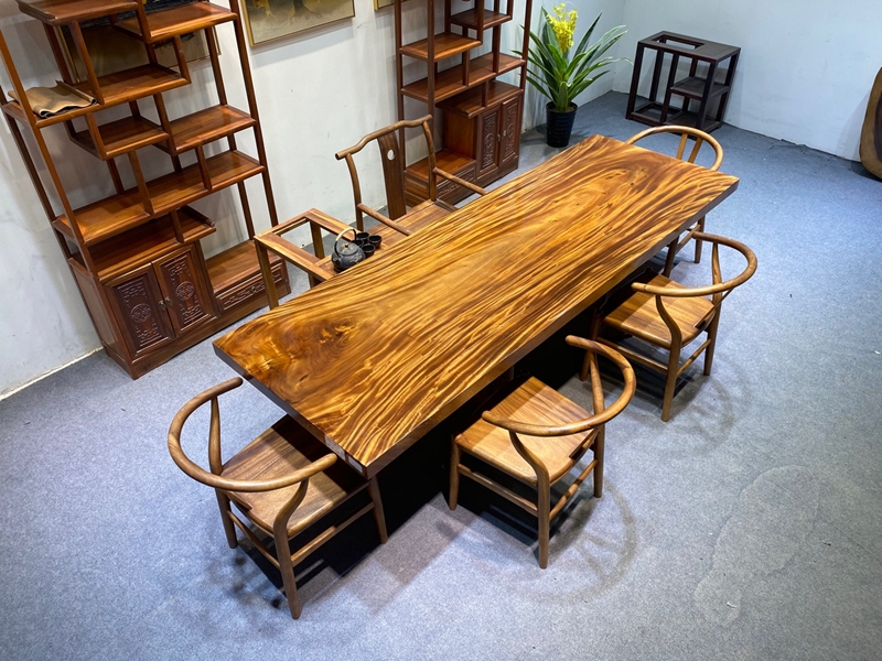 Size: 248 * 85 * 6 5 South American walnuts wood solid wood large plate full square desk table desk tea table