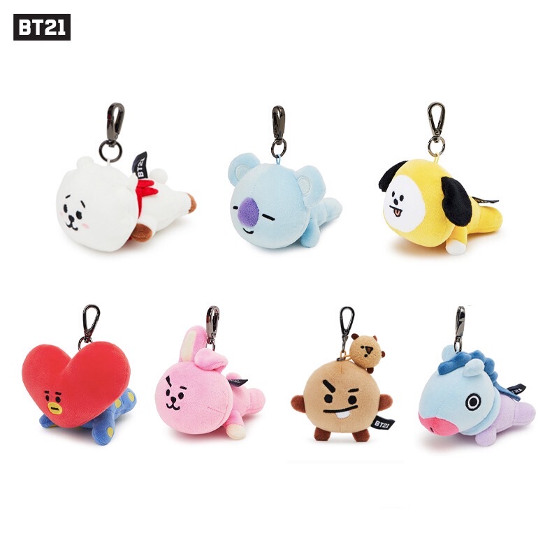 Bt21 Soft Plush Bag Charm 7cm Cartoon Anime Cute Accessories Pendant Line Friends