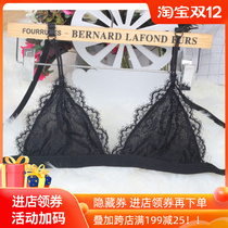 No steel ring sponge ultra-thin lace girl bra small chest triangle cup thin shoulder strap French underwear female summer bra