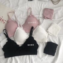Girl underwear set Japanese cute lady sleep bra home bra no steel ring comfort zero restraint