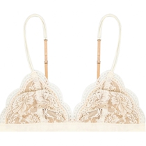 bralette French lingerie summer womens bra sexy white lace without steel ring ultra-thin small chest triangle cup