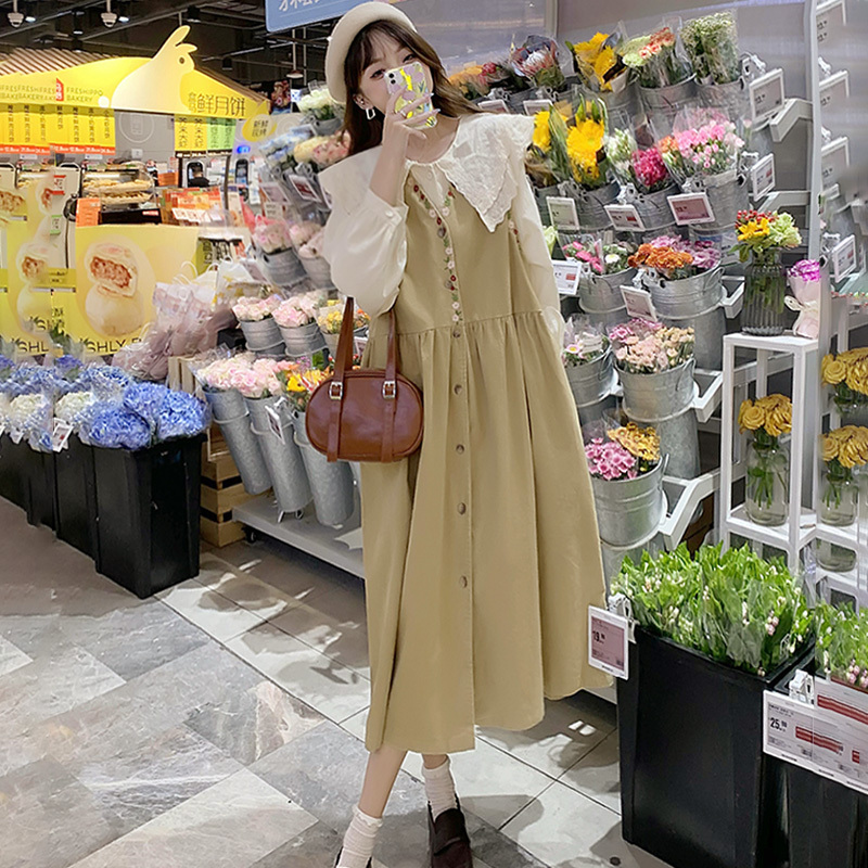 Plus Size Women's Clothing 2026 Spring and Autumn Suit Dress for Fat Women, French Style Loose Slimming Doll Collar Shirt Dress Two-Piece Set Plus Size Women's Clothing 2026 Spring and Autumn Suit Dress for Fat Women, French Style Loose Slimming Doll Collar Shirt Dress Two-Piece Set
