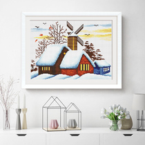 Cross stitch 2019 New Line embroidery living room bedroom porch corridor small simple modern cartoon simple embroidery small pieces