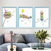 Cross stitch 2021 new small pieces student bedroom simple thread embroidery small home cute cartoon hand embroidered