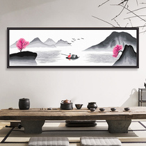 Zen landscape cross stitch 2021 New thread embroidery living room Chinese landscape manual embroidery simple small piece atmosphere