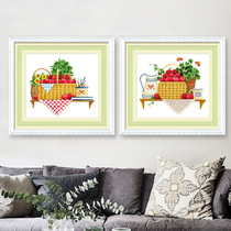 Cross stitch 2021 New thread embroidery living room bedroom small fruit fresh and simple modern handmade simple embroidery small pieces