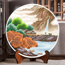 Cross stitch 2021 New thread embroidery simple modern living room dining room Chinese landscape landscape embroidered handmade small pieces