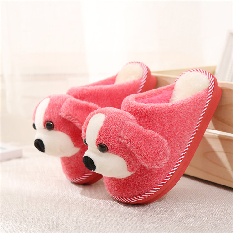 Pantoufles enfants en suède pour hiver - semelle caoutchouc - Ref 1015499 Image 16