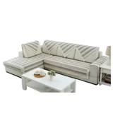 Универсальная антистатическая электрическая нескользящая ткань на четыре сезона, современный диван для гостиной, из хлопка и льна, простой и элегантный дизайн, делается под заказ