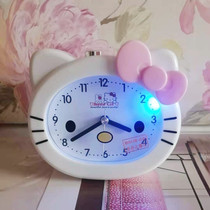 Childrens cute cartoon voice talking alarm clock lazy creative night light silent bedside student music small alarm clock