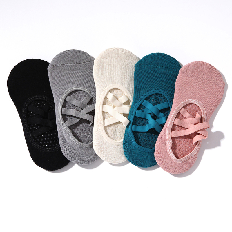New Cross-Strap Women's Yoga Sports Pilates Socks, Breathable, Sweat-Absorbent, Cotton Non-Slip Home Floor Socks