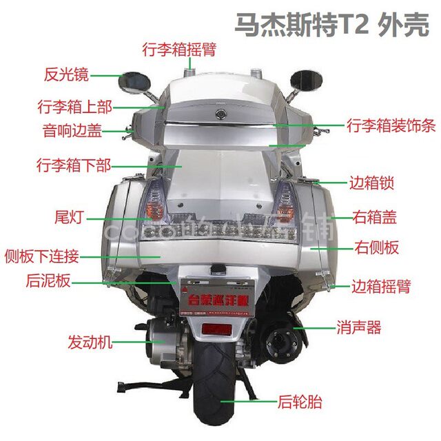 T2 Cruiser Motorcycle Spring Breeze Big Sheep Imitation YAMAHA Shell/Accessories Majestic T2 Shell