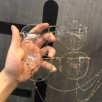 The artifact Net red is suitable for fat people to wear glasses big face European and American style personality Phnom Penh Korean version of Tide men and women eye frame