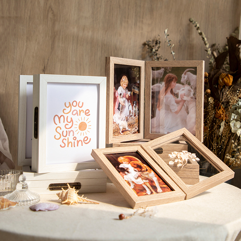 Photo Frame Display Stand Set 6inch 7inch 20% off Stackable Double-Sided Screen Photo Album Frame Creative Photo Frame for Printing Photos and Making Them into Frames