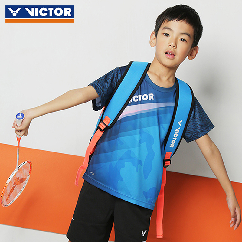 Special price VICTOR Victory children badminton clothes 72013 72026 Weikdo knit children short sleeve T-shirt