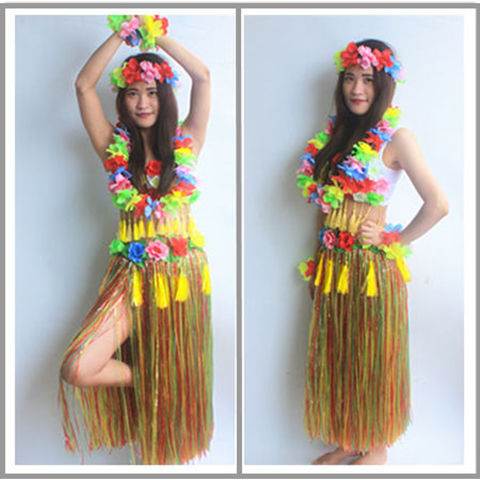 Hawaiian hula dance suit adult men and women thickened 80cm annual meeting costumes dance costumes