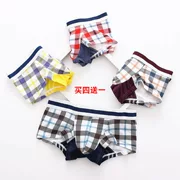 Quần lót nam Hibbing Thanh niên Eo thấp Quần Boxer Quần cotton Quần lót thoáng khí Thời trang Quần dài Nhật Bản và Hàn Quốc