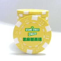 Chip coin mahjong token coin mahjong card plastic coin home mahjong high-grade crystal mahjong chip coin customization