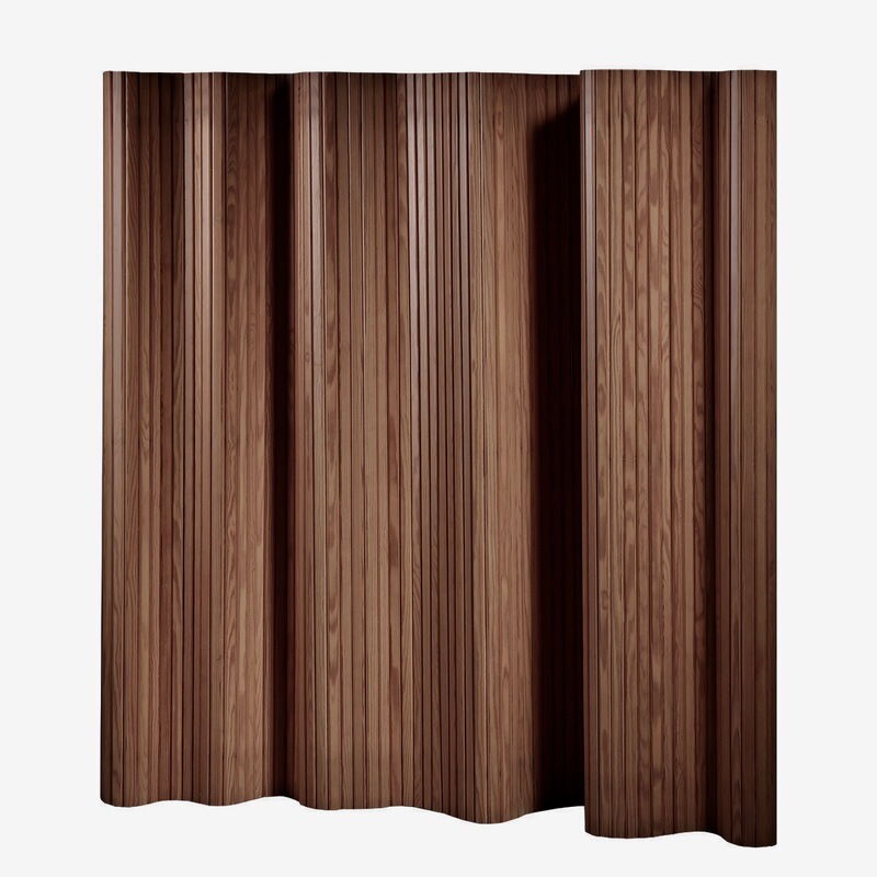 Natural Wood Style Wood Wax Oil Screen, North American Black Walnut Wood, Black and White Partition, Privacy Screen, Curved Surface, S-Shaped Natural Wood Style Wood Wax Oil Screen, North American Black Walnut Wood, Black and White Partition, Privacy Screen, Curved Surface, S-Shaped