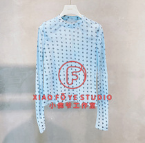 Little Buddha RE sharp pan counter 21 autumn P70801078 blue background printed short single coat 599