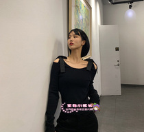 Designer Brand Xishdeira 2021 Spring 1F1A3SY070 Sidella Collar Shoulder Knitted Sweater 899