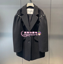 Counter Sidella 2020 winter 1F1A1DY188 pearl beaded woolen coat coat coat 2999