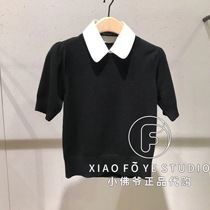 Spot Faye MO counter 2021 Autumn MBA3SWT028 Fake Two Knitted Sweater Short Sleeve Top 1299