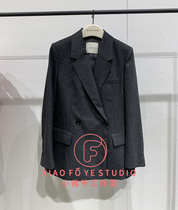 Little Faye ED counter 2021 autumn EBA3BLA019 double row mouth casual blazer women 3399