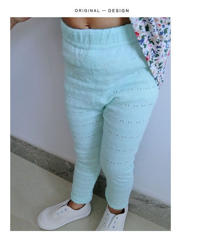 Bé gái bảy điểm xà cạp mùa hè muỗi mỏng phần bên ngoài mặc quần 0 a 3 tuổi 1 bé cotton 2 bó sát - Quần quần nỉ bé gái