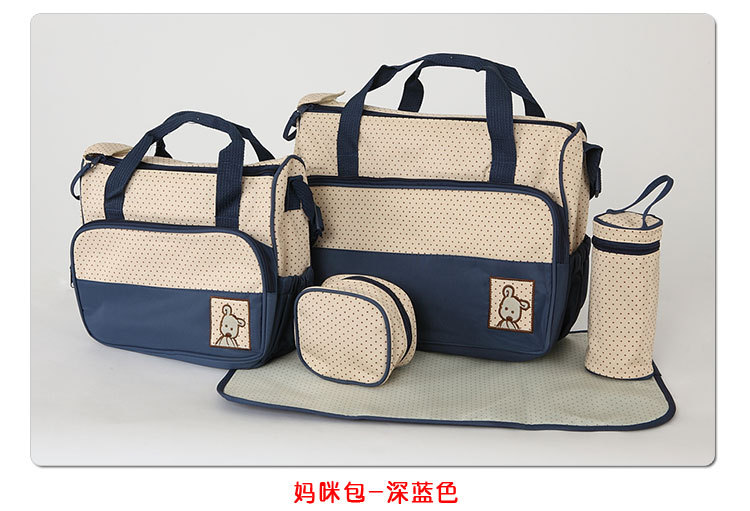 Taobao mô hình vụ nổ xác ướp túi năm mảnh công suất lớn đa chức năng mẹ túi có thể được vai chéo mẹ và túi bé bộ túi cho mẹ và bé đẹp