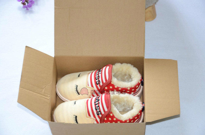 Pantoufles enfants en coton pour hiver - semelle tendon - Ref 1006154 Image 30