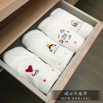 kajo cartoon embroidered maiden water suction dry hair cap rubbing head speed dry bag headscarf bath cap