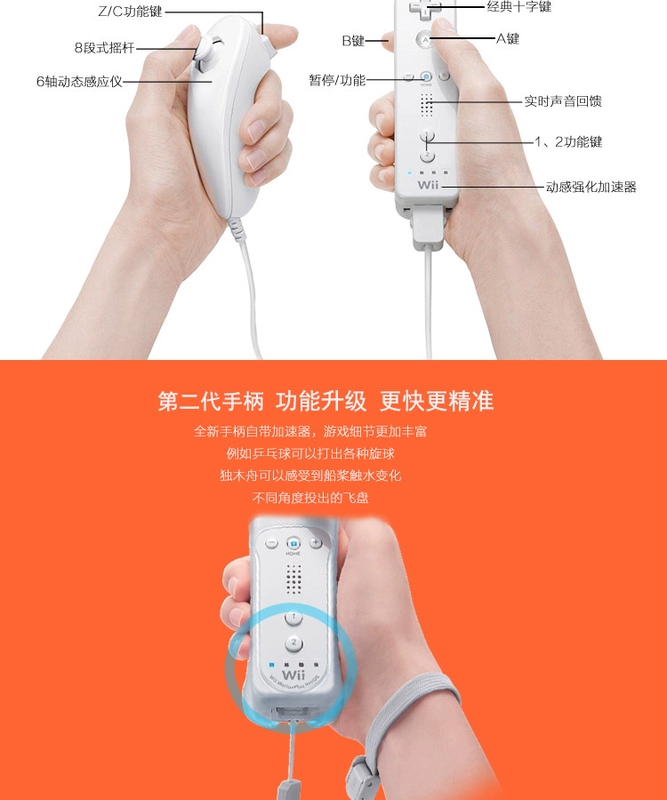 Wii somatosensory trò chơi máy wii nhà tv giải trí tương tác thể dục gia đình trò chơi đôi sẽ lưu trữ wiiu tay cầm chơi game fo4