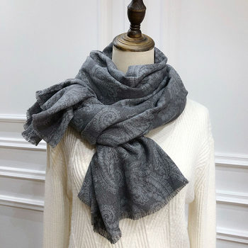 Winter warm and soft imitation cashmere scarf with cashew pattern