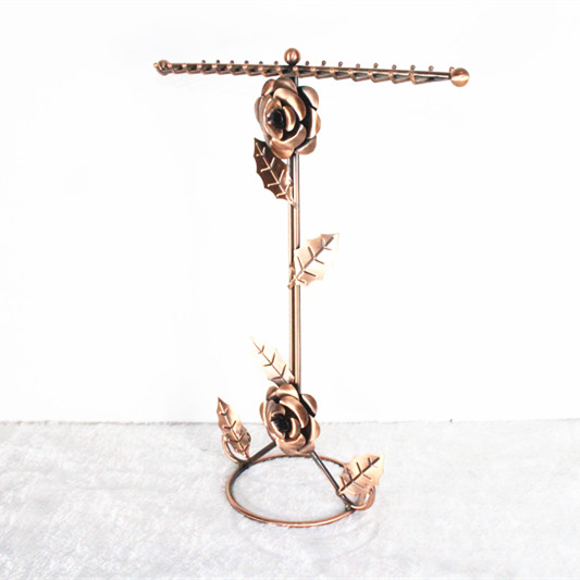 Electroplating rose necklace display stand jewelry jewelry props 32 hook pendant rack bracelet mobile phone accessories stall rack